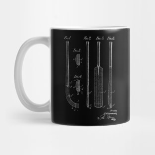 Hockey Stick Cricket Bat Vintage Patent Drawing Mug